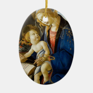 Sandro Botticelli - oskulden och barnet Julgransprydnad Keramik