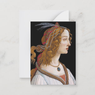 Sandro Botticelli - Porträtt i Simonetta Vespucci Anteckningskort