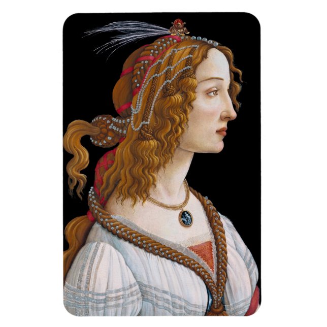 Sandro Botticelli - Porträtt i Simonetta Vespucci Magnet (Vertikal)