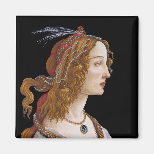 Sandro Botticelli - Porträtt i Simonetta Vespucci Magnet (Framsidan)