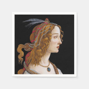 Sandro Botticelli - Porträtt i Simonetta Vespucci Pappersservett