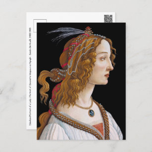 Sandro Botticelli - Porträtt i Simonetta Vespucci Vykort