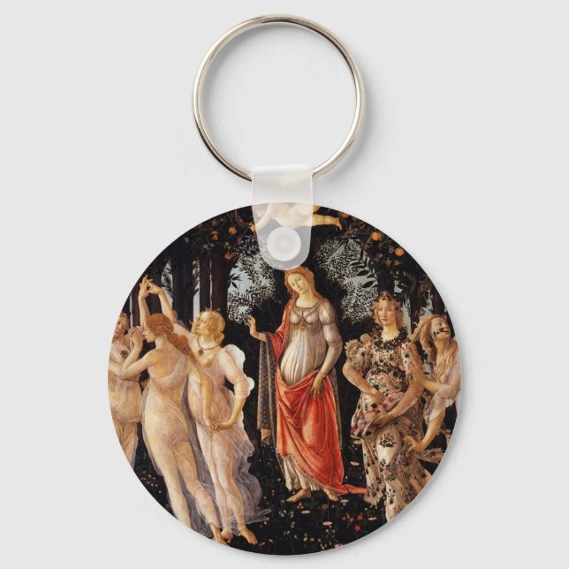 Sandro Botticelli Primavera Fine Art Nyckelring (Framsida)