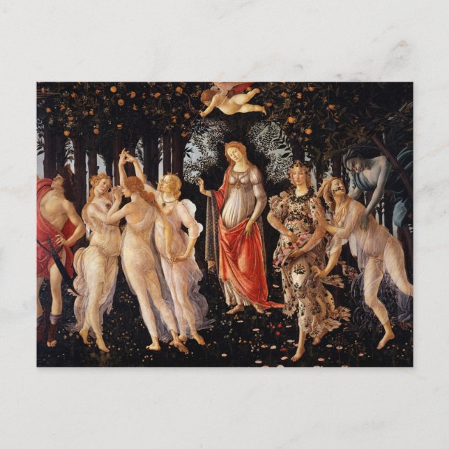 Sandro Botticelli Primavera Fine Art Vykort (Framsida)