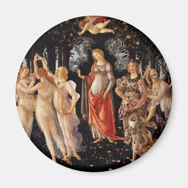Sandro Botticelli Primavera Finkonst Magnet (Framsidan)