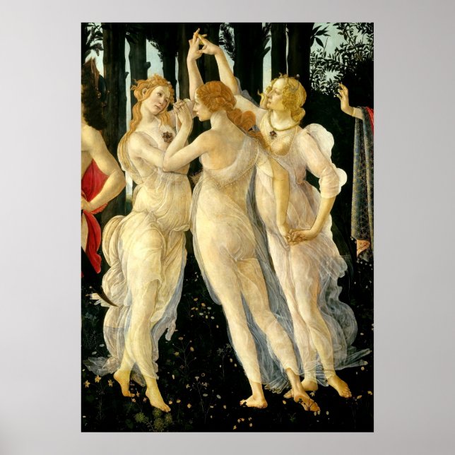 Sandro Botticelli "Primavera - Three Graces" Poster (Framsidan)