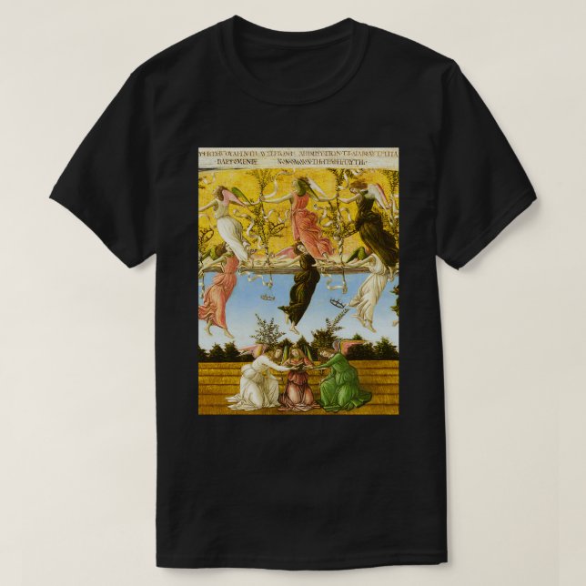 Sandro Botticelli quot Mystical nativityquot de T Shirt (Design framsida)