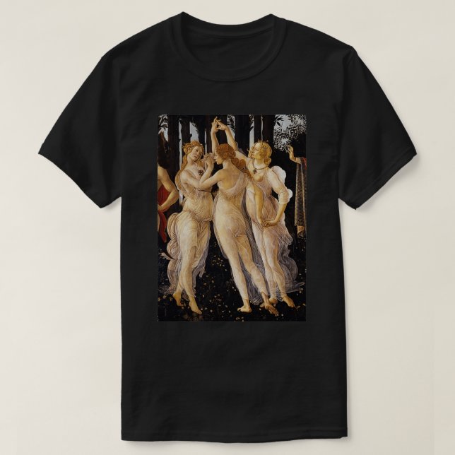 Sandro Botticelli Three Graces i Primavera T Shirt (Design framsida)
