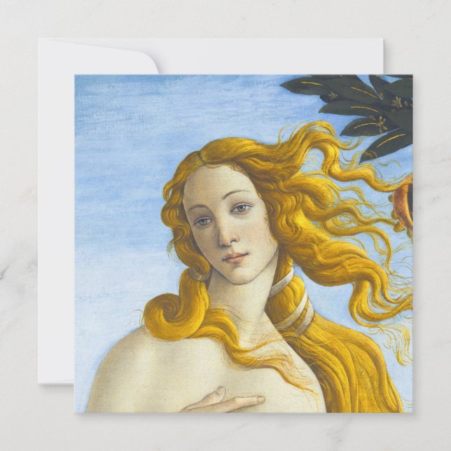 Sandro Botticelli - Venus Close-up Inbjudningar (Framsida)