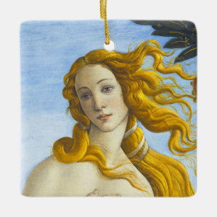 Sandro Botticelli - Venus Close-up Julgransprydnad Keramik