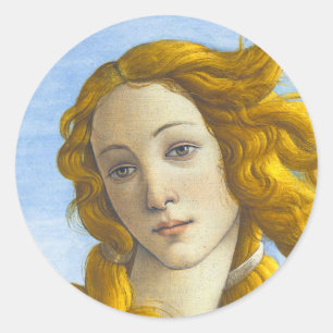 Sandro Botticelli - Venus Detail födelse Runt Klistermärke
