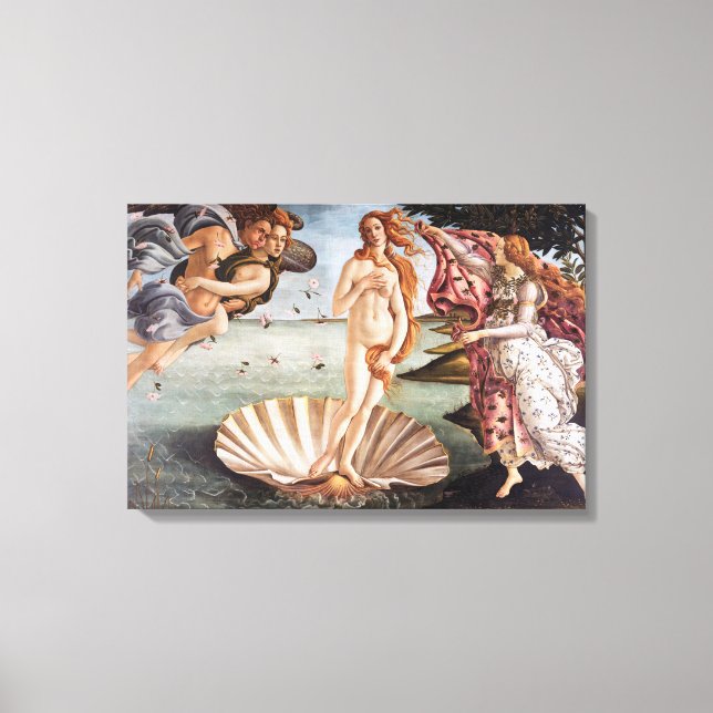 Sandro Botticelli - Venus födelse Canvastryck (Framsida)