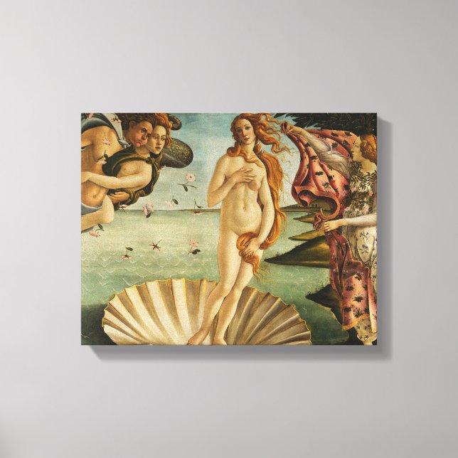 Sandro Botticelli - Venus födelse Canvastryck (Framsida)