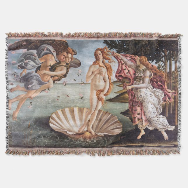 Sandro Botticelli - Venus födelse Filt (Framsidan)