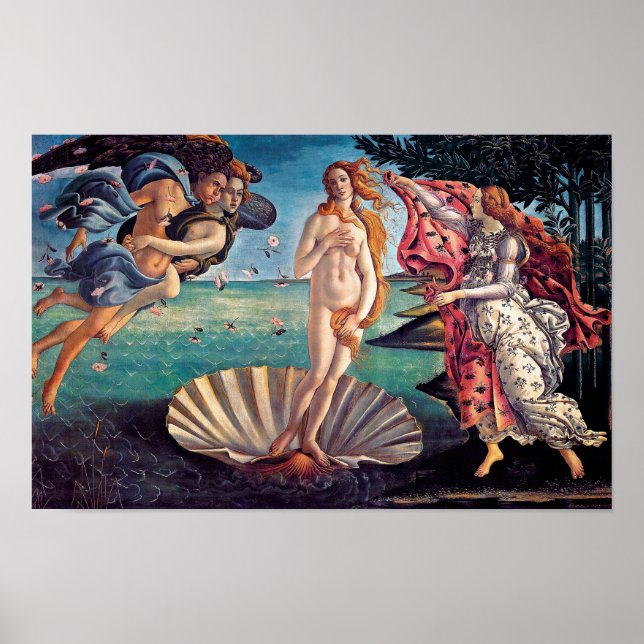 Sandro Botticelli - Venus födelse - Fin konst Poster (Framsidan)