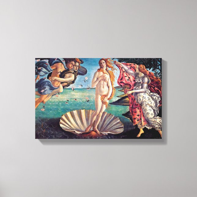 Sandro Botticelli - Venus födelse - Finkonst Canvastryck (Framsida)