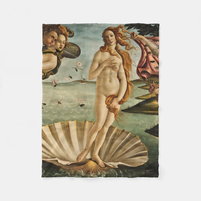 Sandro Botticelli - Venus födelse Fleecefilt (Framsidan)