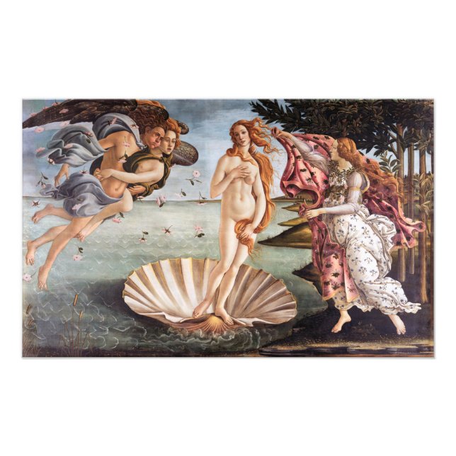 Sandro Botticelli - Venus födelse Fototryck (Framsidan)