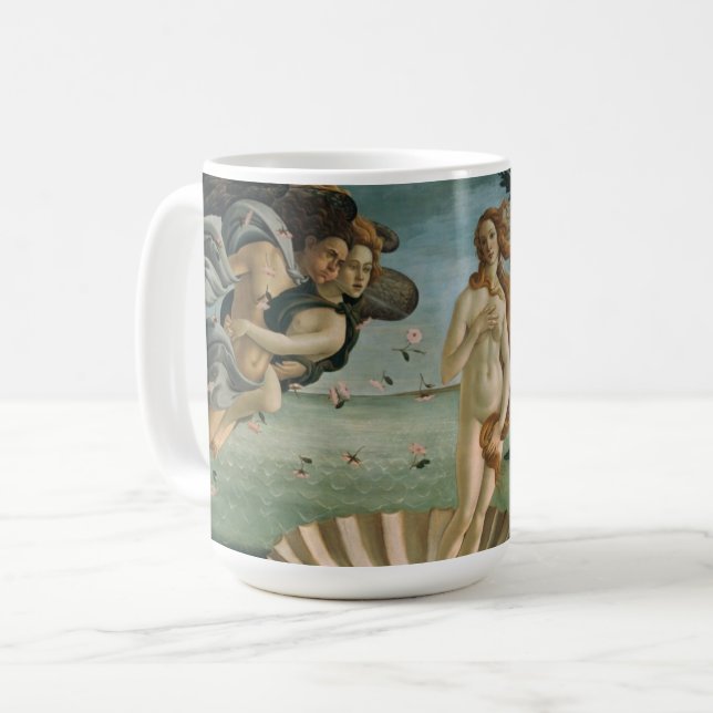 Sandro Botticelli | Venus födelse Kaffemugg (Framsida vänster)