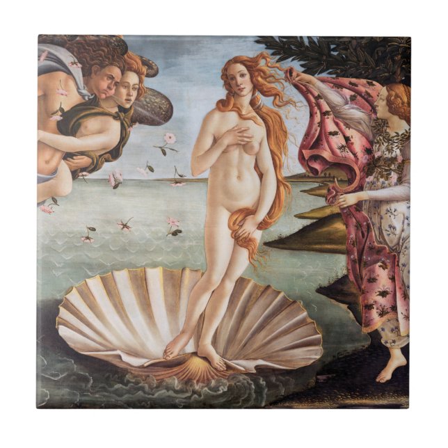 Sandro Botticelli - Venus födelse Kakelplatta (Framsidan)
