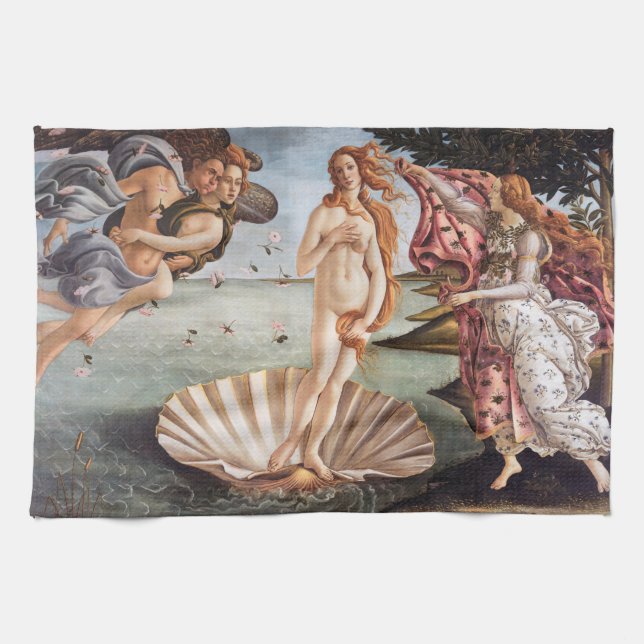 Sandro Botticelli - Venus födelse Kökshandduk (Horisontell)