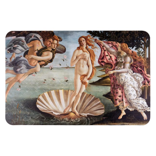 Sandro Botticelli - Venus födelse Magnet (Horisontell)