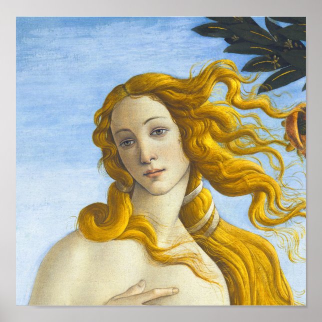 Sandro Botticelli - Venus födelse närbild Poster (Framsidan)