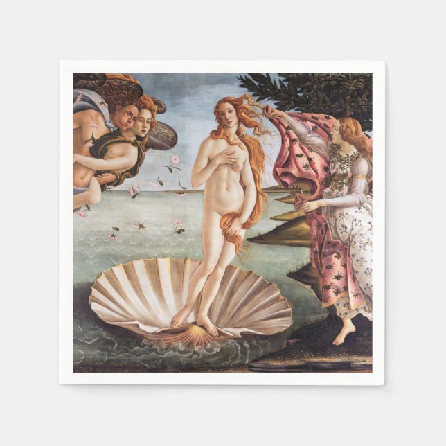 Sandro Botticelli - Venus födelse Pappersservett (Framsidan)
