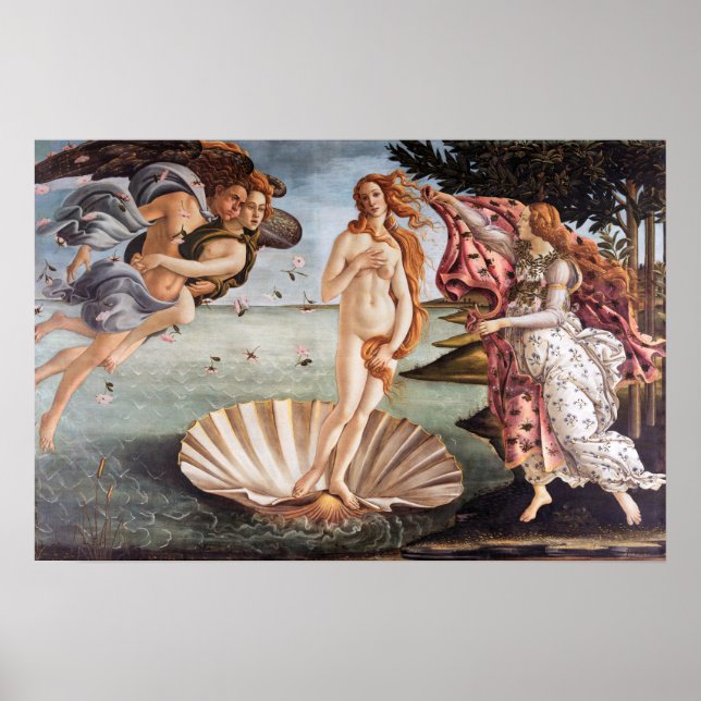 Sandro Botticelli - Venus födelse Poster (Framsidan)