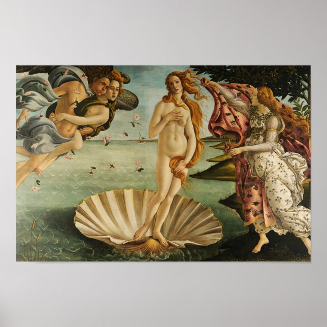 Sandro Botticelli - Venus födelse Poster (Framsidan)