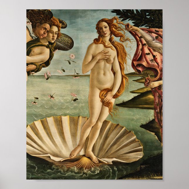 Sandro Botticelli - Venus födelse Poster (Framsidan)