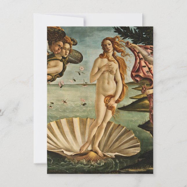 Sandro Botticelli - Venus födelse Tack Kort (Framsida)