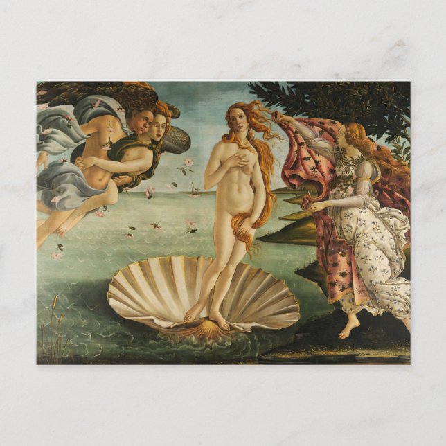 Sandro Botticelli - Venus födelse Vykort (Framsida)