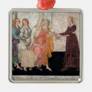 Sandro Botticelli - Venus och de tre Graces Julgransprydnad Metall