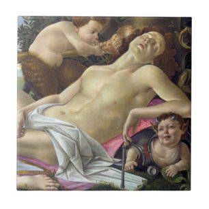 Sandro Botticelli - Venus och Mars, höger Kakelplatta