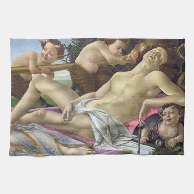 Sandro Botticelli - Venus och Mars, höger Kökshandduk (Horisontell)