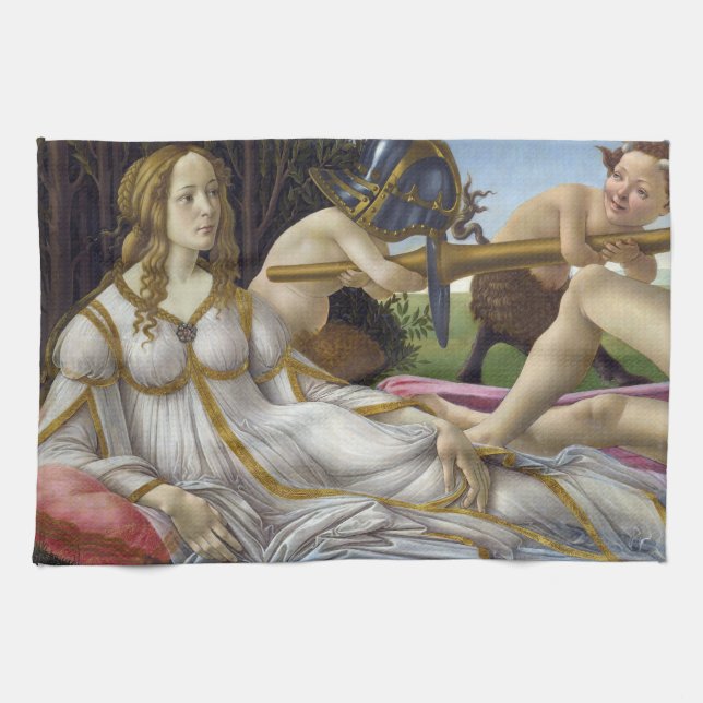 Sandro Botticelli - Venus och Mars, lämnat sida Kökshandduk (Horisontell)