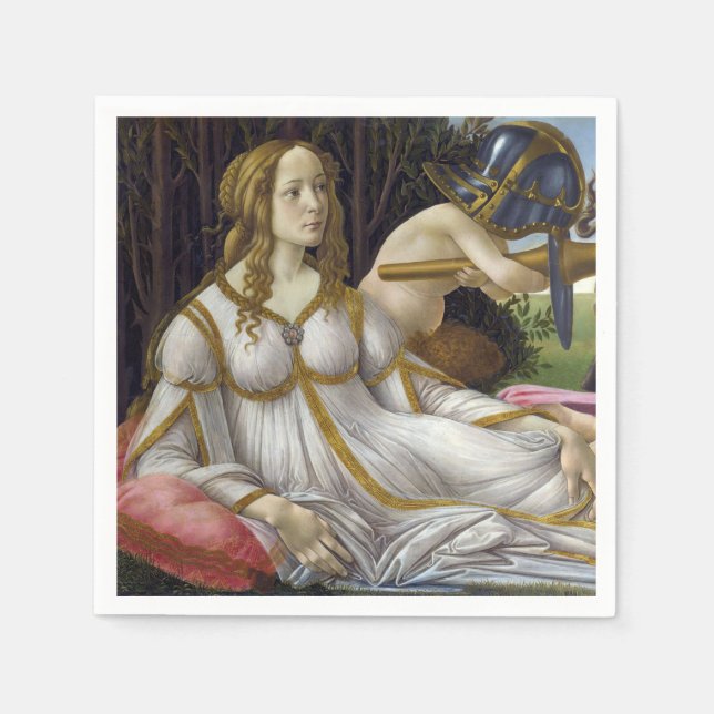 Sandro Botticelli - Venus och Mars, lämnat sida Pappersservett (Framsidan)