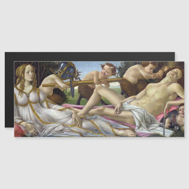 Sandro Botticelli - Venus och Mars Magnetic Card (Fram/baksida)