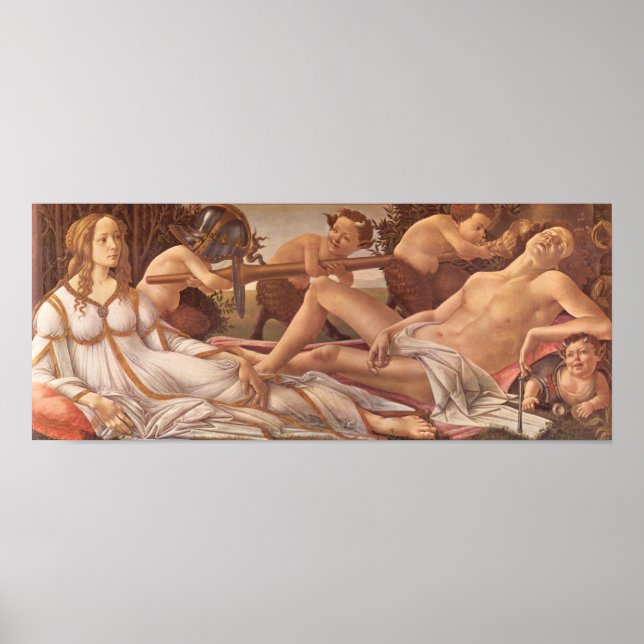 Sandro Botticelli-Venus och Mars Poster (Framsidan)