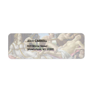Sandro Botticelli - Venus och Mars Returadress Etikett