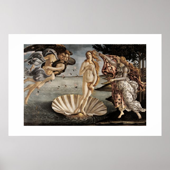 Sandro Botticelli's Birth of Venus (1485) Poster (Framsidan)