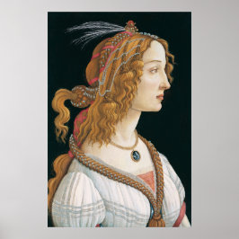 Sandro Botticelli's I Porträtt i Dam (1480) Poster