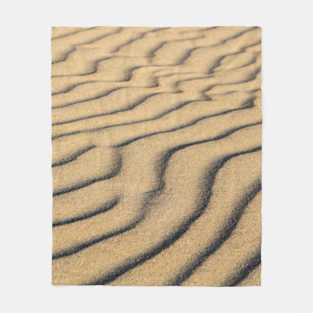 Sandsandsandsandsanddyner, vinkara sanddyner fleecefilt (Framsidan)