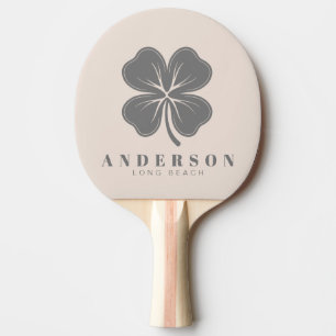 Sandslott Rosa Fyrklöver med namn Pingisracket
