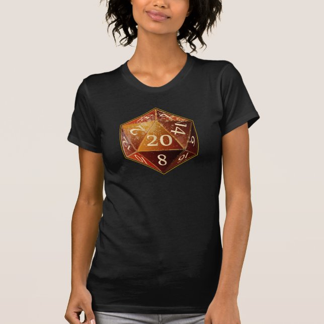 Sandsten för D&D d20 och solbränd SAHARA matris T-shirt (Framsida)