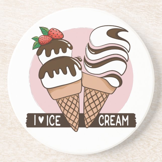 Sandsten Ice Cream Älskare underlägg (Framsidan)