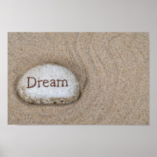 sandsten med ord Dream Poster
