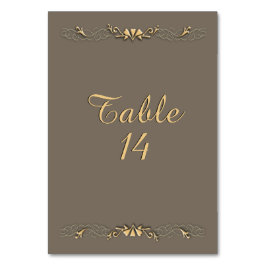 Sandsten och Guld Bord Nummer Bordsnummer