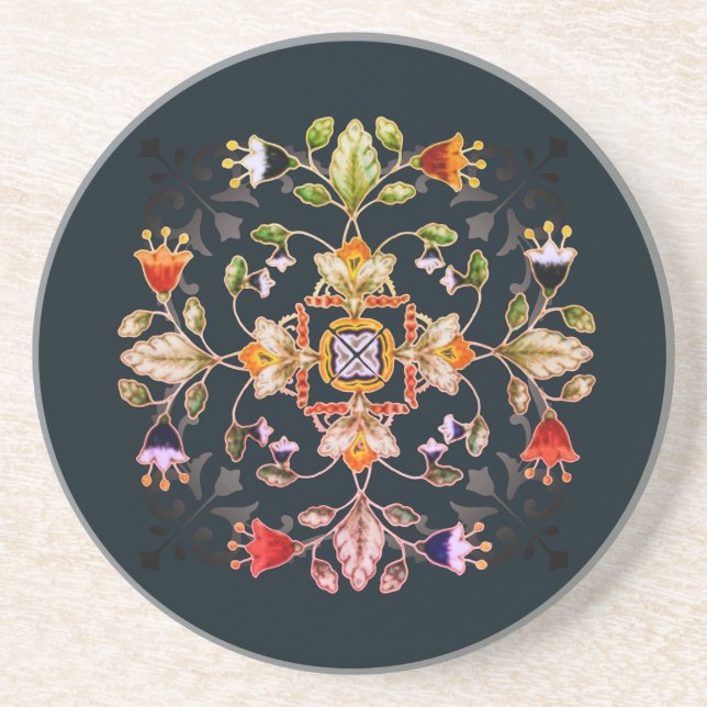 Sandstens Barunderlägg - Fiori Dark Underlägg (Framsidan)